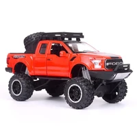 scale 132 big wheels diecast car ford f150 raptor pickup truck monsters metal model with light and sound collection toys