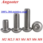 ISO7380 кнопочный разъем винт с головкой 304 нержавеющая сталь M2 M2, 5 M3 M4 M5 M6 M8 шестигранник винт с круглой головкой Винты с шестигранной головкой