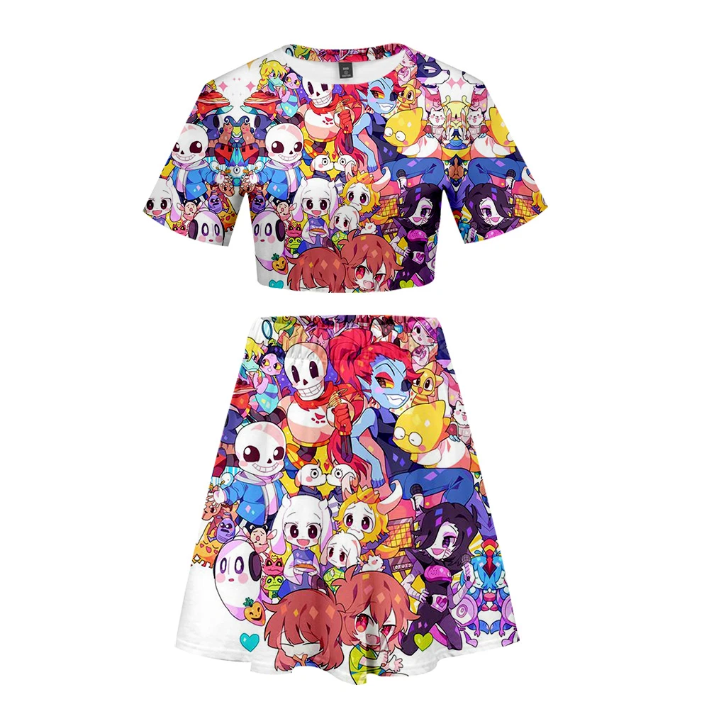 Комплект для ролевых игр Undertale Модный комплект из двух частей Женская Летняя мода