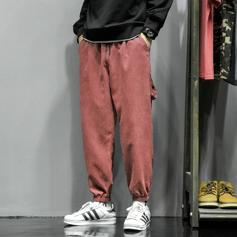 Новинка Осенние повседневные брюки Мужская мода в гонконгском стиле Молодежные