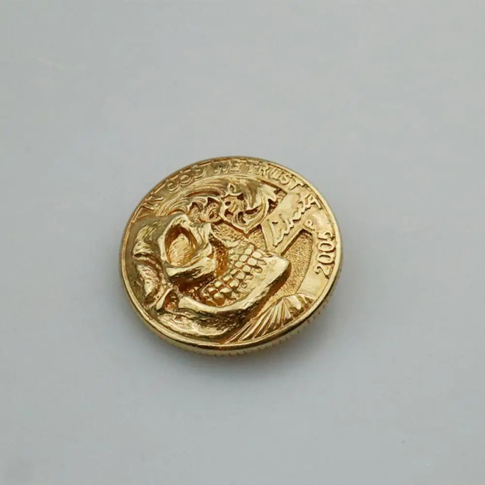 Кожаное ремесло своими руками фурнитура твердая латунь голова черепа монета Concho