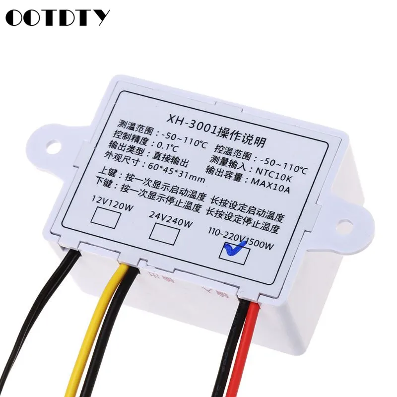

220V LED Digital Temperature Controller 10A Thermostat Control Switch Probe New