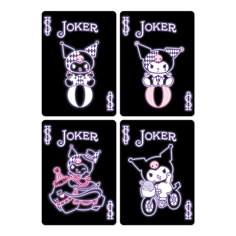 

Оригинальные японские игральные карты с принтом дьявола Sanrio Kuromi розовая любовь стиль голова демона смерти английская версия игрушка подар...