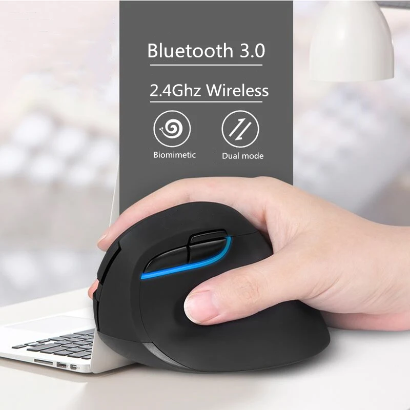 Bluetooth оптическая Беспроводная игровая мышь Вертикальная эргономичная