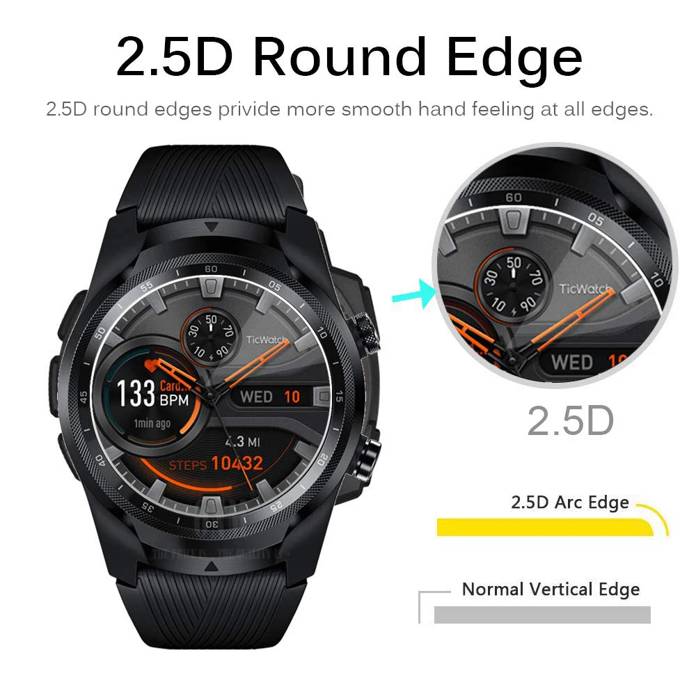 2 в 1 защитный чехол + Защитная пленка для экрана смарт часов Ticwatch Pro силиконовый из