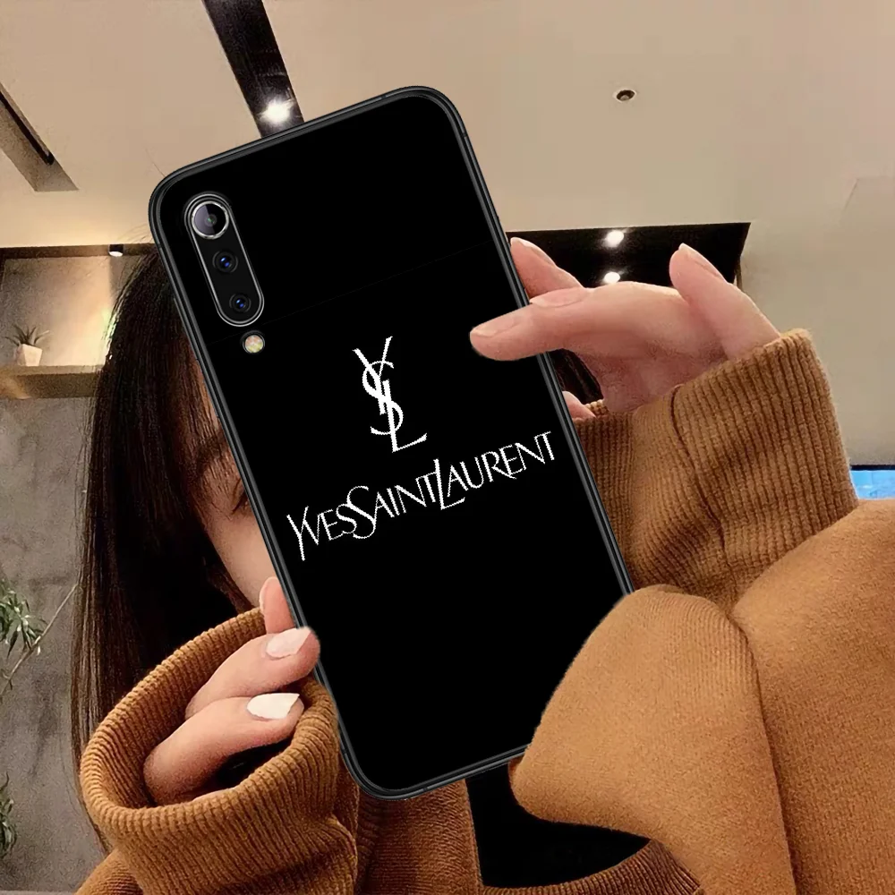 

French Luxury Brand Y-YSLS Phone Case For Xiaomi Mi Note 10 A3 9 MAX 3 A2 8 9 Lite Pro Ultra black Shell Painting Cover 3D Funda