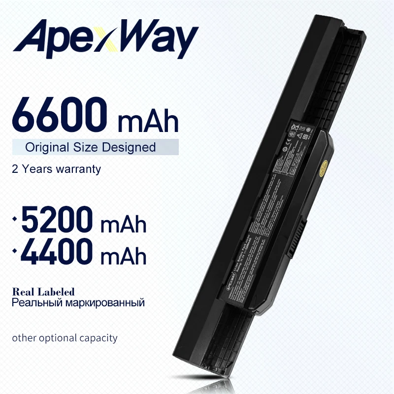 ApexWay Аккумулятор для ноутбука Asus A32 k53 A42 K53 A31 A41 A43 A53 K43 K53S X43 X44 X53 X54 X84 X53SV X53U X53B X54H|laptop