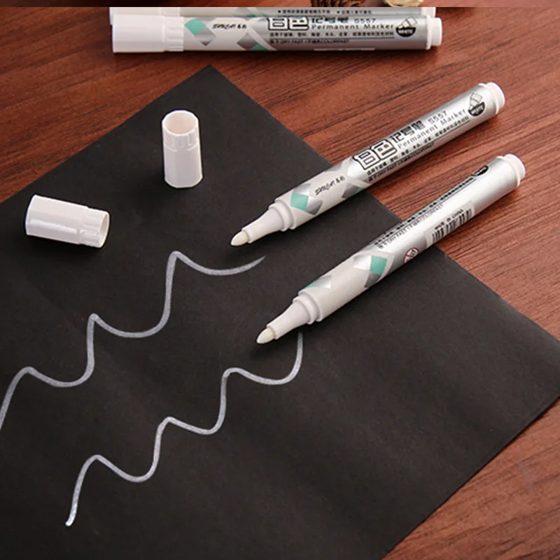 Белая Водонепроницаемая маркерная ручка дерево металл стекло CD маркер для
