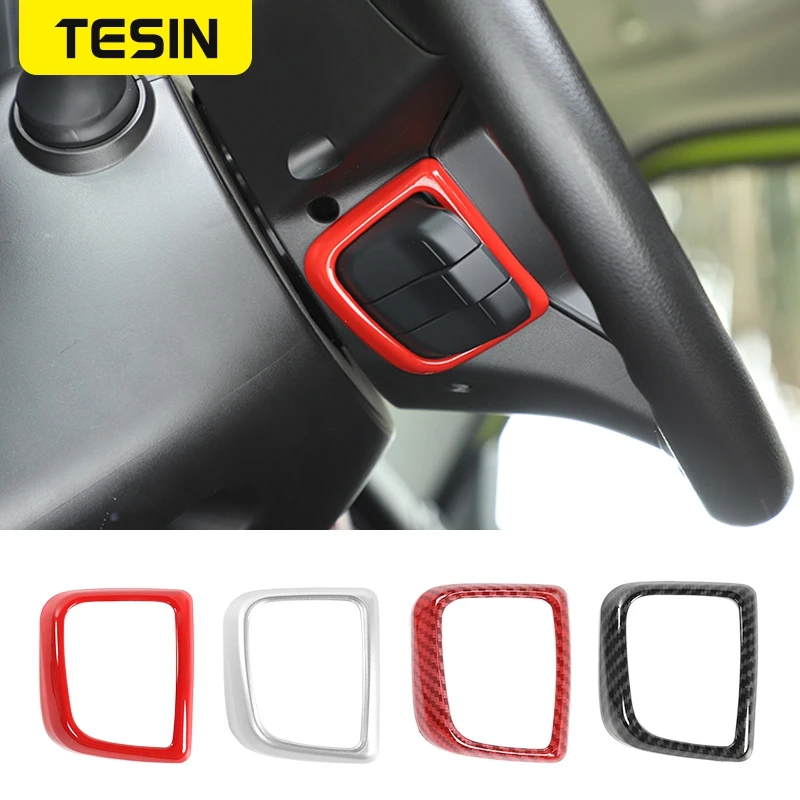 

TESIN Interior Accessories for Suzuki Jimny Car Telephone Phone Button Decoration Frame Cover Stickes for Suzuki Jimny 2019 2020