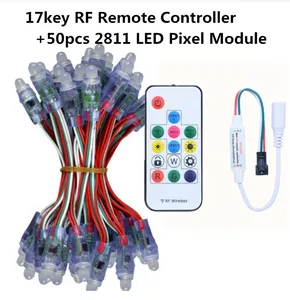 50 шт. 12 мм WS2811 полноцветный светодиодный пиксельный световой модуль постоянного тока 5 в IP68 водонепроницаемый RGB цветной 2811 цифровой светодиодный Рождественский свет