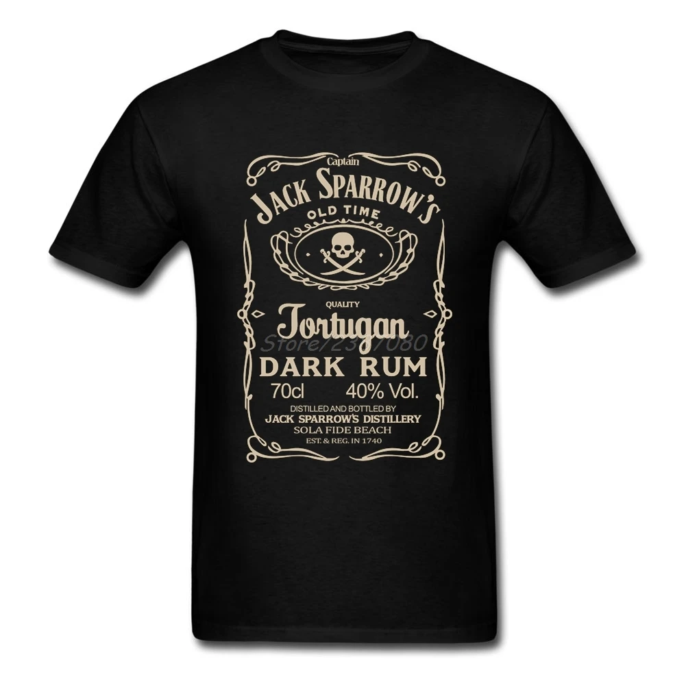 Топ Пираты Карибского моря Джек Воробей капитан рок мужские футболки хлопок