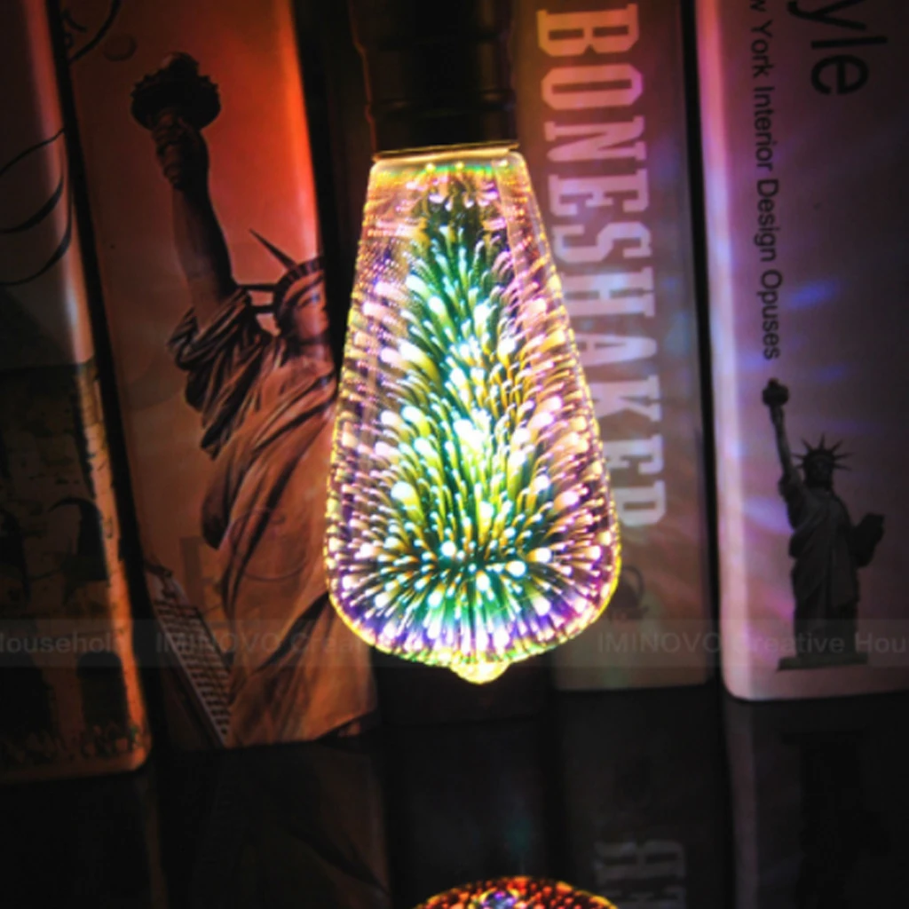 Праздничные цветные настольные лампы с эффектом фейерверка на Хэллоуин лампа