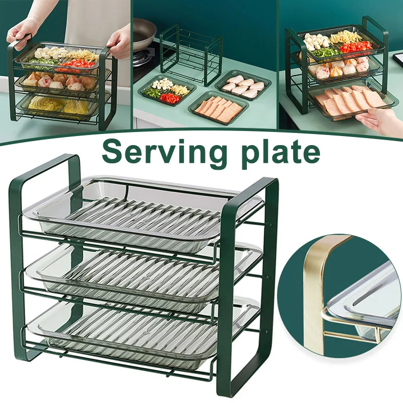 

NEW Multi Layer Kitchen Shelf Drawer Design Convenient Kitchen Drain Tray Household Rack rangement cuisine