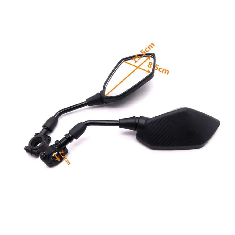 

7/8" 22MM Motorcycle Handlebar Bar End Rearview Rear View Side Mirrors Convex Glass For Kawasaki Z1000 Motorcycle E-Bicycles