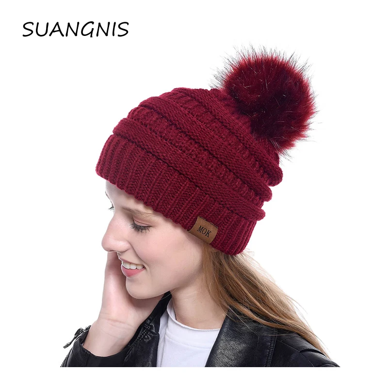 Новинка 2019 женская зимняя шапка с помпонами модная однотонная Флисовая теплая