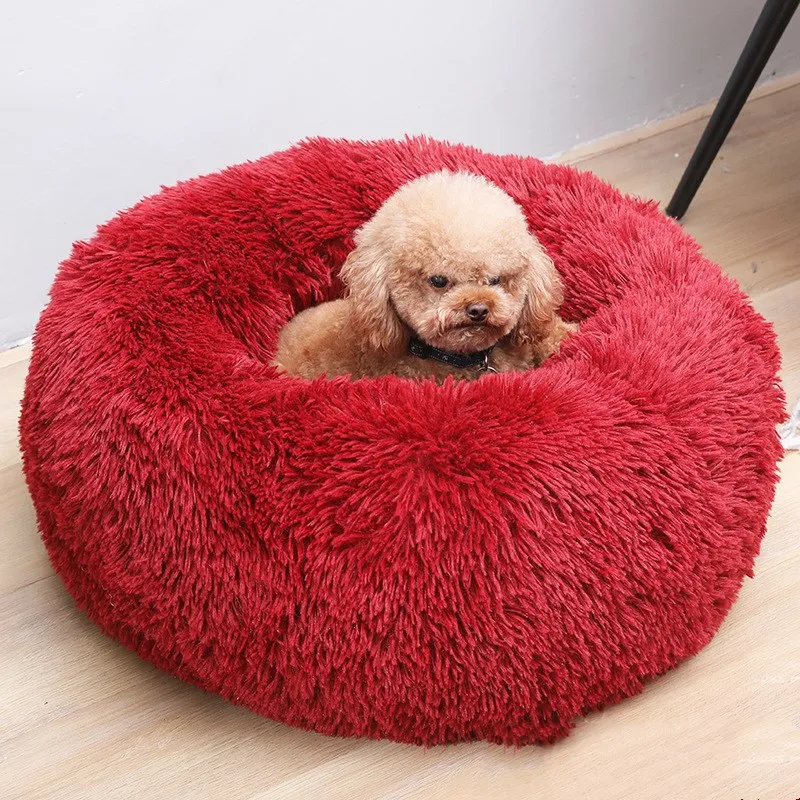 

Autumn and Winter Round Long-haired Pet Mat Suitable fo Cats and Dogs Sleeping Feel Warm and Comfortable During in Winter