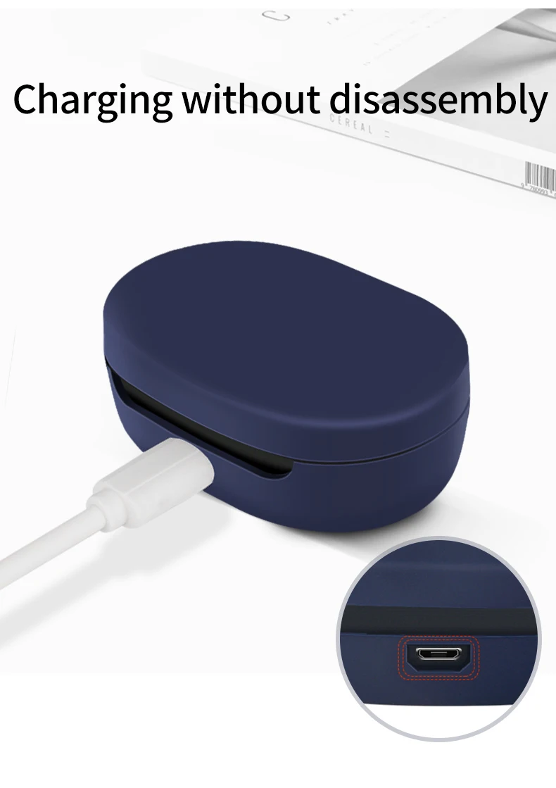Силиконовый чехол для наушников для xiaomi Redmi AirDots беспроводной Bluetooth чехол s Redmi Airdots TWS аксессуары для наушников Нескользящие