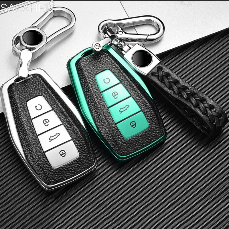 

Newly Style TPU Car Remote Key Case Cover Holder Shell Geely Coolray 2019-2020 4 Buttons Car Styling Protection Key Accessories