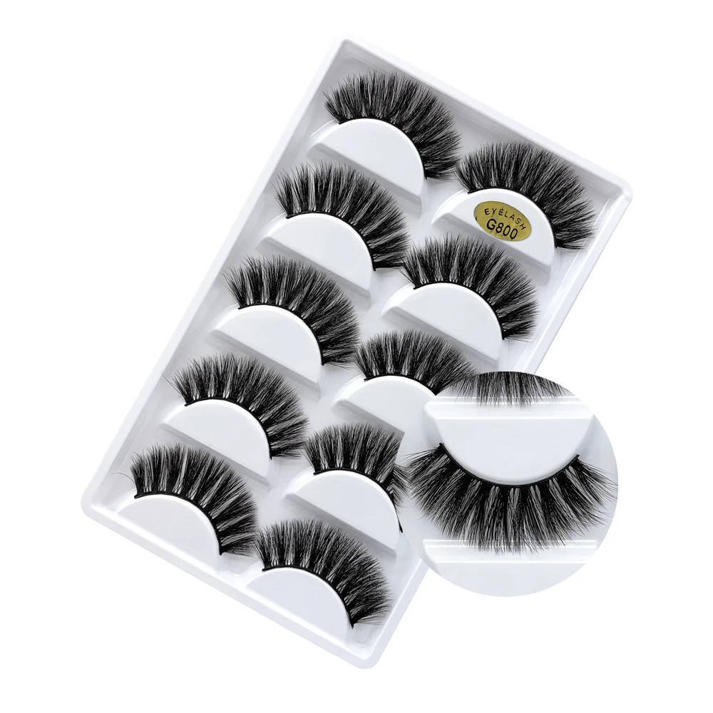 Z'LRAQI BEAUTY 10 ~ 15 мм Новые 5 пар накладных ресниц ручной работы 3D норковые мягкие