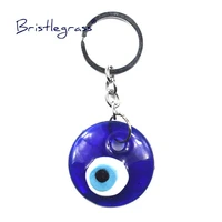 bristlegrass turkish blue evil eye 40mm glass key chain ring holder keychain amulet lucky charm hanging pendant blessing protect