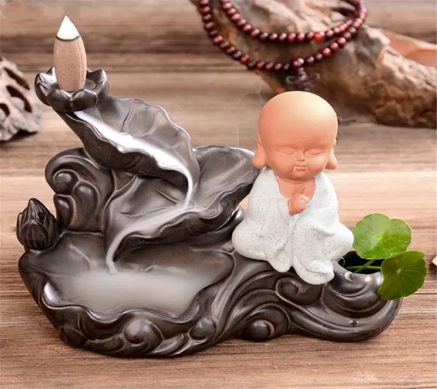 Креативный зеленый Растительный горелка водопад ладан держатель лотоса