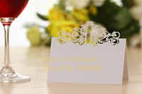 50pcs christening baptism laser cut table decoration card cross personalized place card name card for party and wedding favor