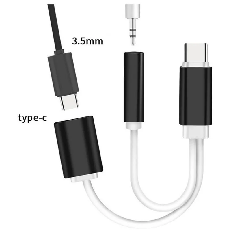2 в 1 usb type C 3 5 мм аудио разъем адаптер для наушников зарядный USB кабель соединитель