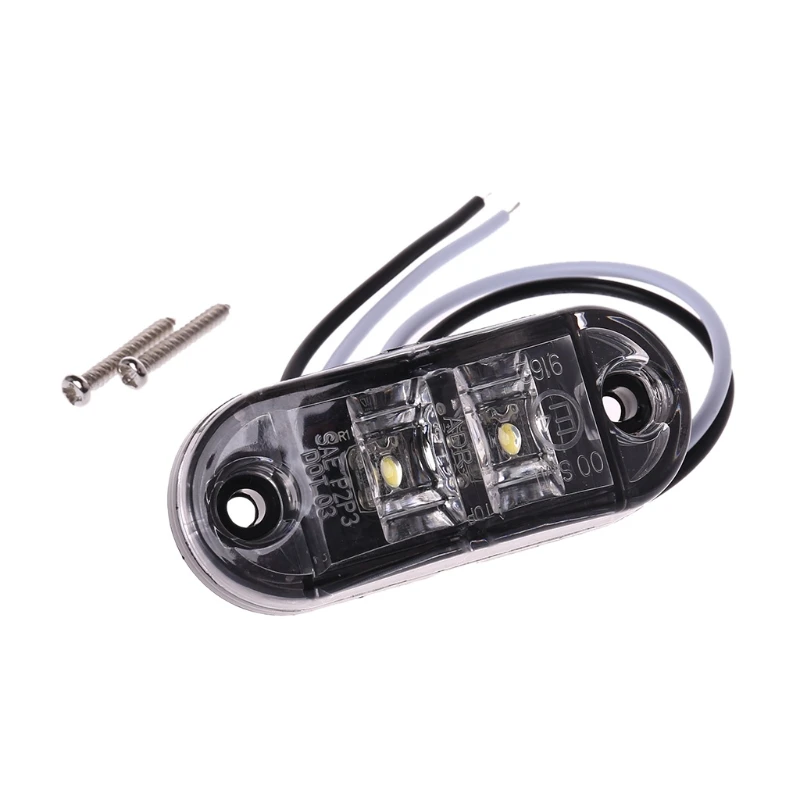 

1PC White Side Marker Clearance Light Lamp Car Trailer Caravan 10-32V