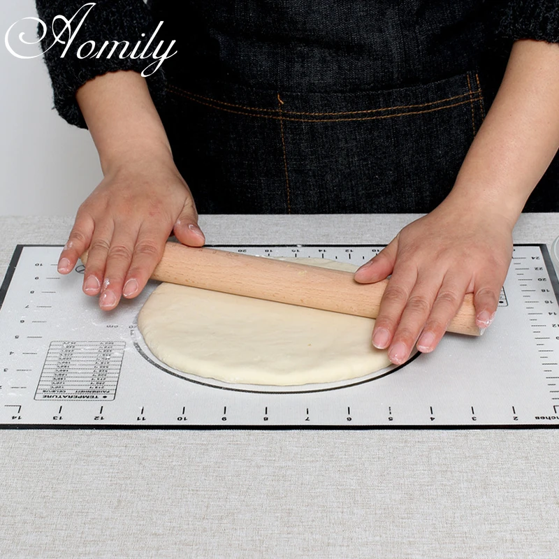 

Amoliy 60x40 см антипригарный силиконовый коврик для выпечки утолщенный коврик для разминания со шкалой коврик для раскатки теста кухонная посу...