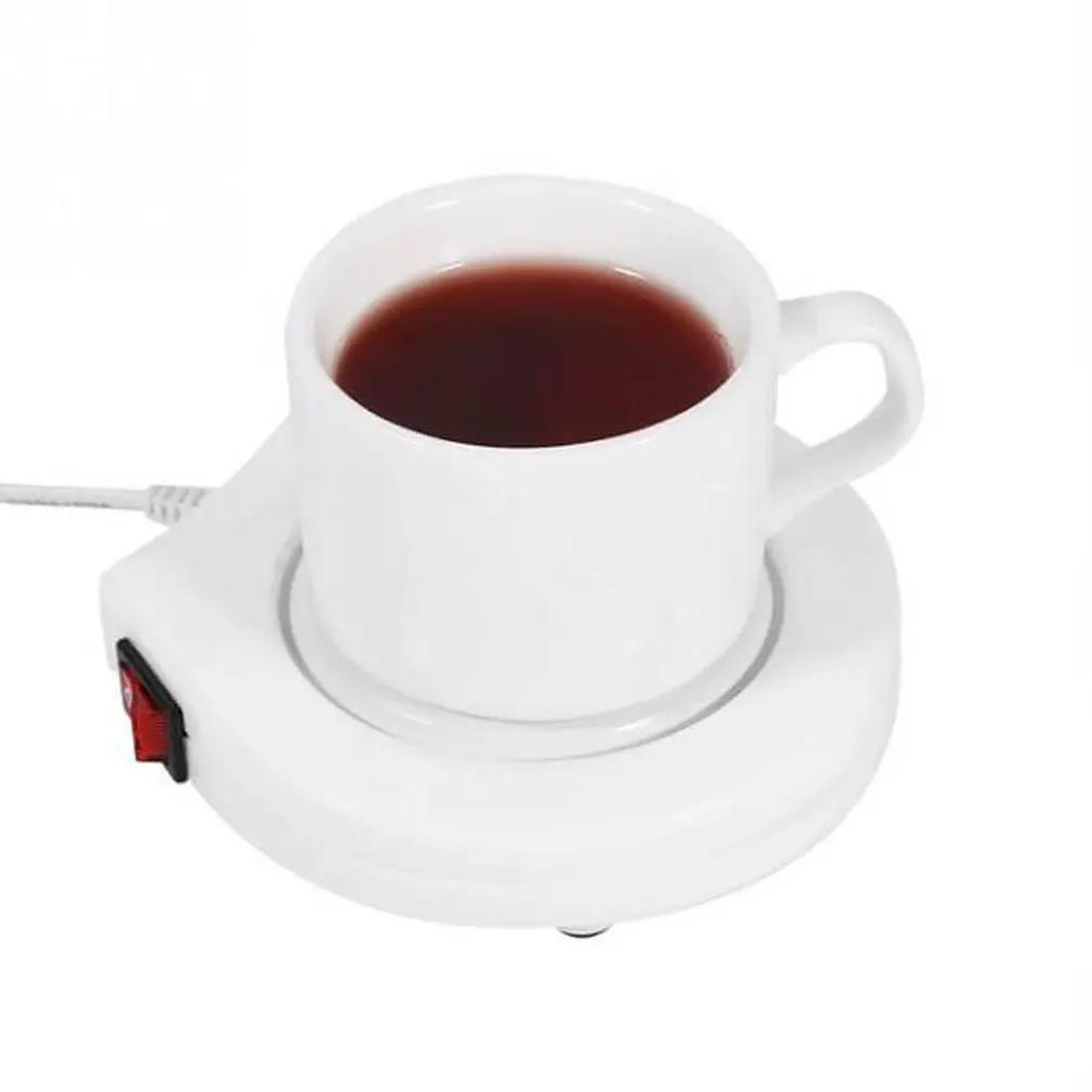 Creative Keep Warm Hot Milk Tea Coffee Mug Drinks Beverage Cup Warmer Pad White Electric Powered Heater | Дом и сад