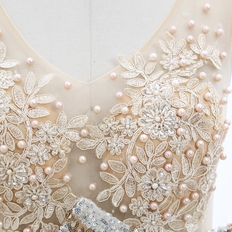 Stock Clean High Quality Long Mermaid Sequins Prom Dresses