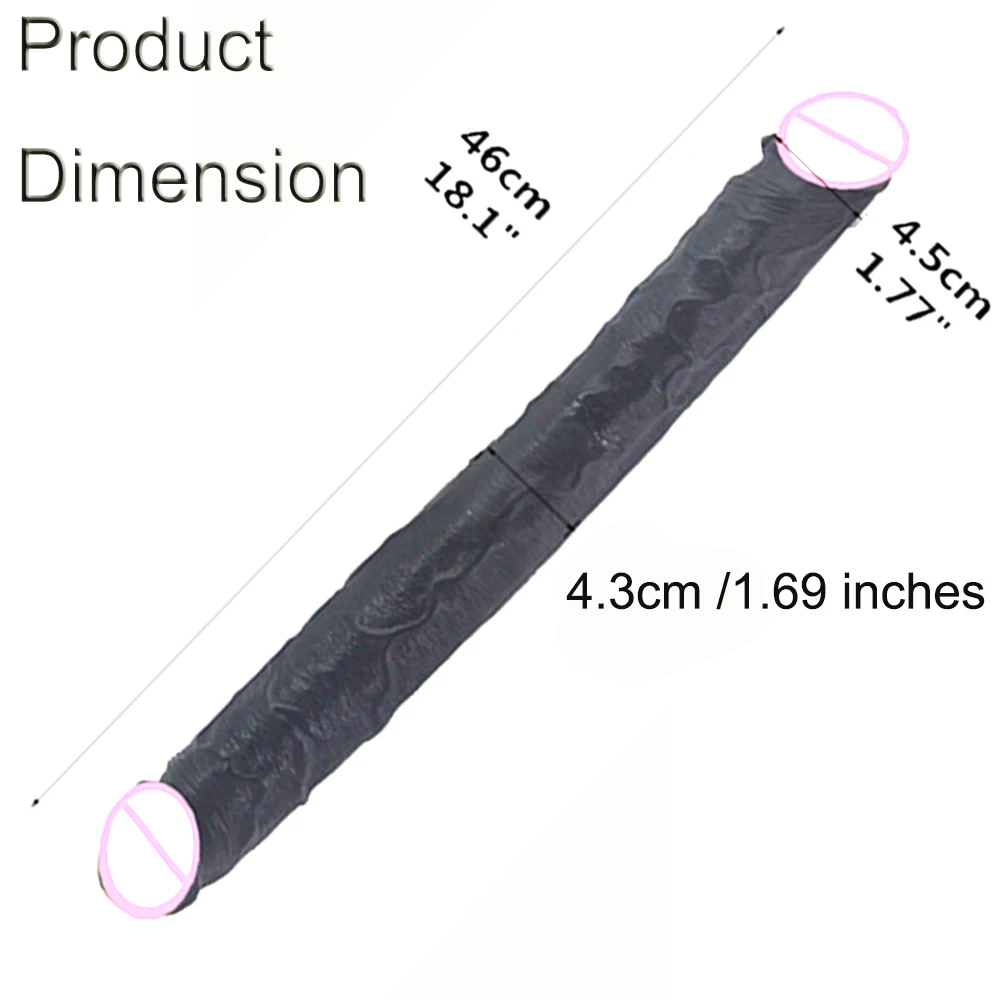 Секс-игрушки для лесбиянок Двойное проникновение длина 46 см | Красота и здоровье