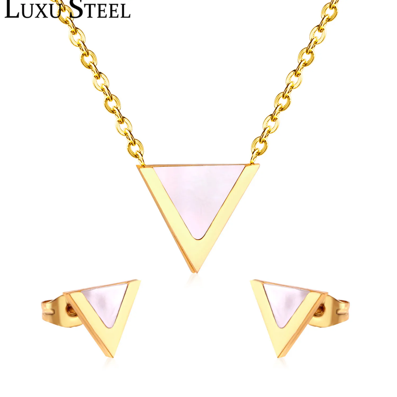 Роскошные Ювелирные наборы LUXUSTEEL красный/черный/белый корпус треугольная