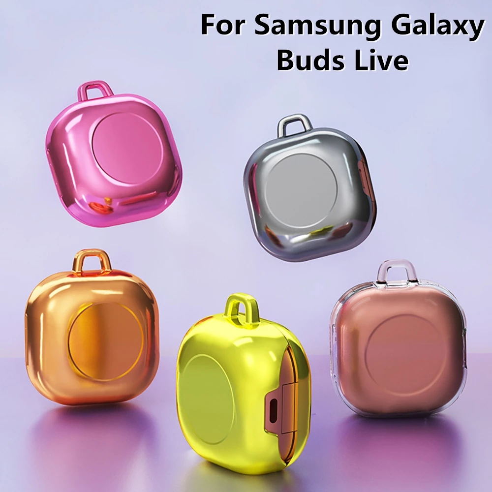 

For Samsung Galaxy Buds Live Case Transparent Candy Plain Color Cover For Samsung Galaxy buds live Headset Accessories With Hook