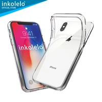 inkolelo iphone x xs ultra transparent case air cushion soft tpu bumper and hard pc back shockproof protective hd clear