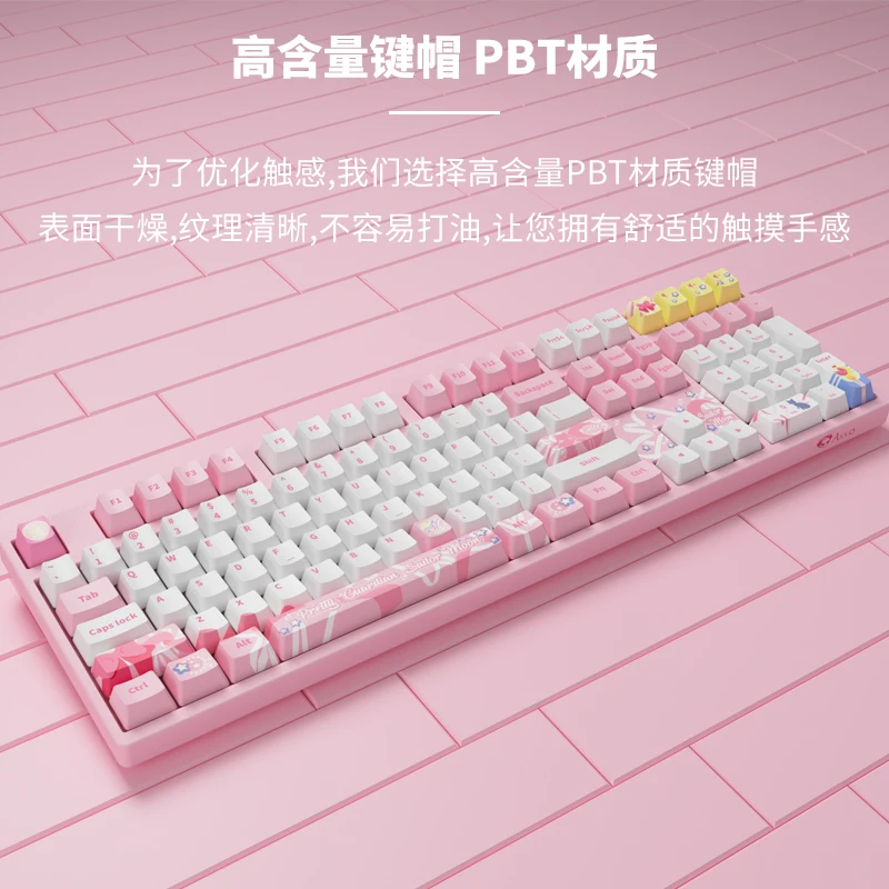 Original AKKO 3108 v2 AG325   Mechanical Gaming Keyboard akko Switch 108 Keys PBT Computer Gamer Type-C Cable