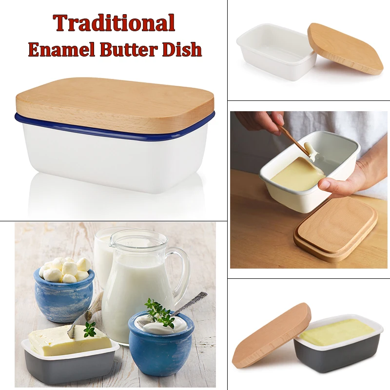 

Ceramic Butter Box Dish Plate with Lid Spoon Fruit Preserve Butter Sealing Storage Box Sugar Seasoning Food Container Kitchen