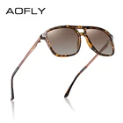 Солнцезащитные очки унисекс AOFLY, квадратные поляризационные зеркальные винтажные очки для вождения, UV400