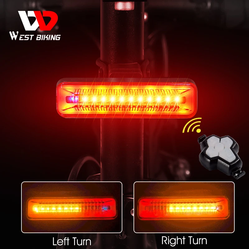 

Remote Turn Signal Bike Light LED Direction Indicator MTB Bicycle Rear Light USB Rechargeable Safety Warning Cycling Taillight