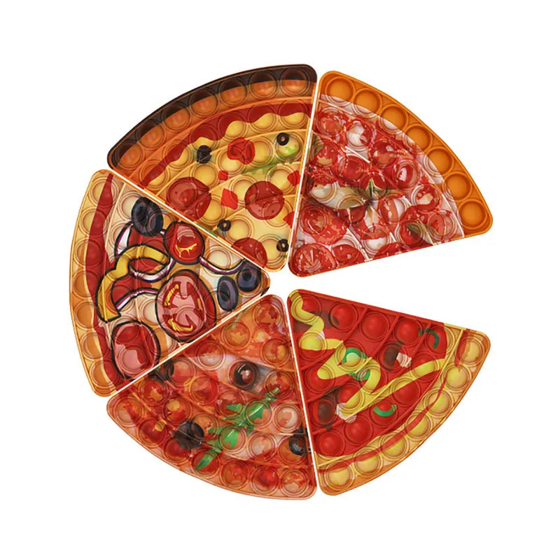 

Ready Stock Emulation Food Pizza Push Bubble Fidget Toys Adult Stress Relief Squeeze Toy Antistress Soft Squishy Kids Toy Gifts