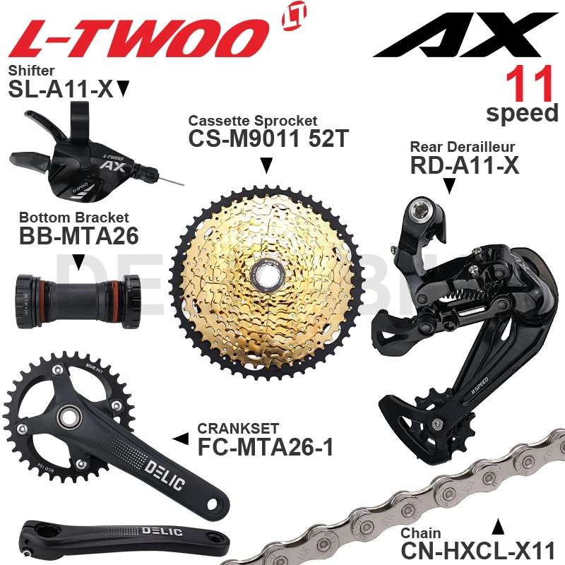 Комплект скоростей для горного велосипеда LTWOO AX11 включает правый задний