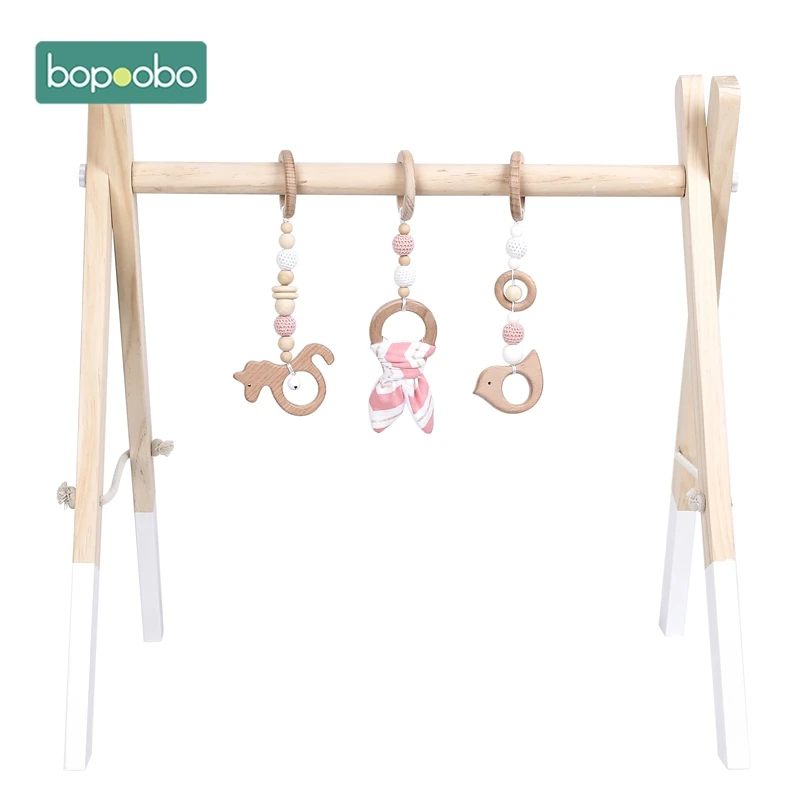 Pink Buuny Set Bopoobo детская деревянная цепочка жевательный браслет детский мобильный деревянный прорезыватель погремушка для листьев игрушка может жевать BPA Бесплатно Детские Прорезыватели подарки - Цвет: Pink Buuny Set