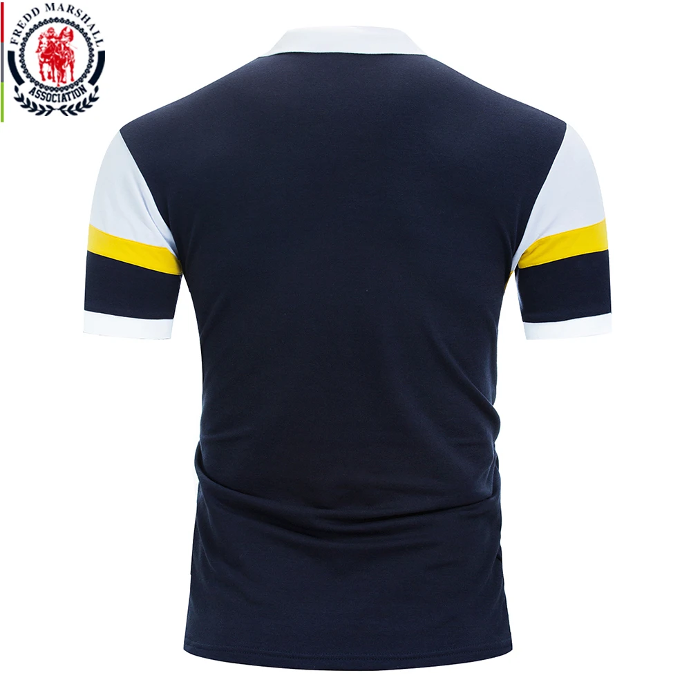 Рубашка поло Fredd Marshall Мужская с коротким рукавом модная повседневная тенниска из