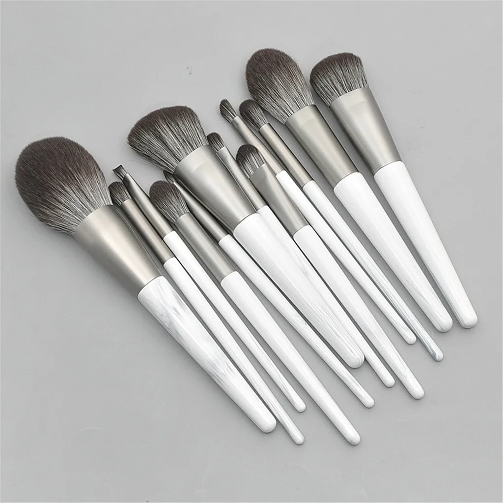 Кисти для макияжа OutTop 12 шт. тональный карандаш бровей суженные с деревянной