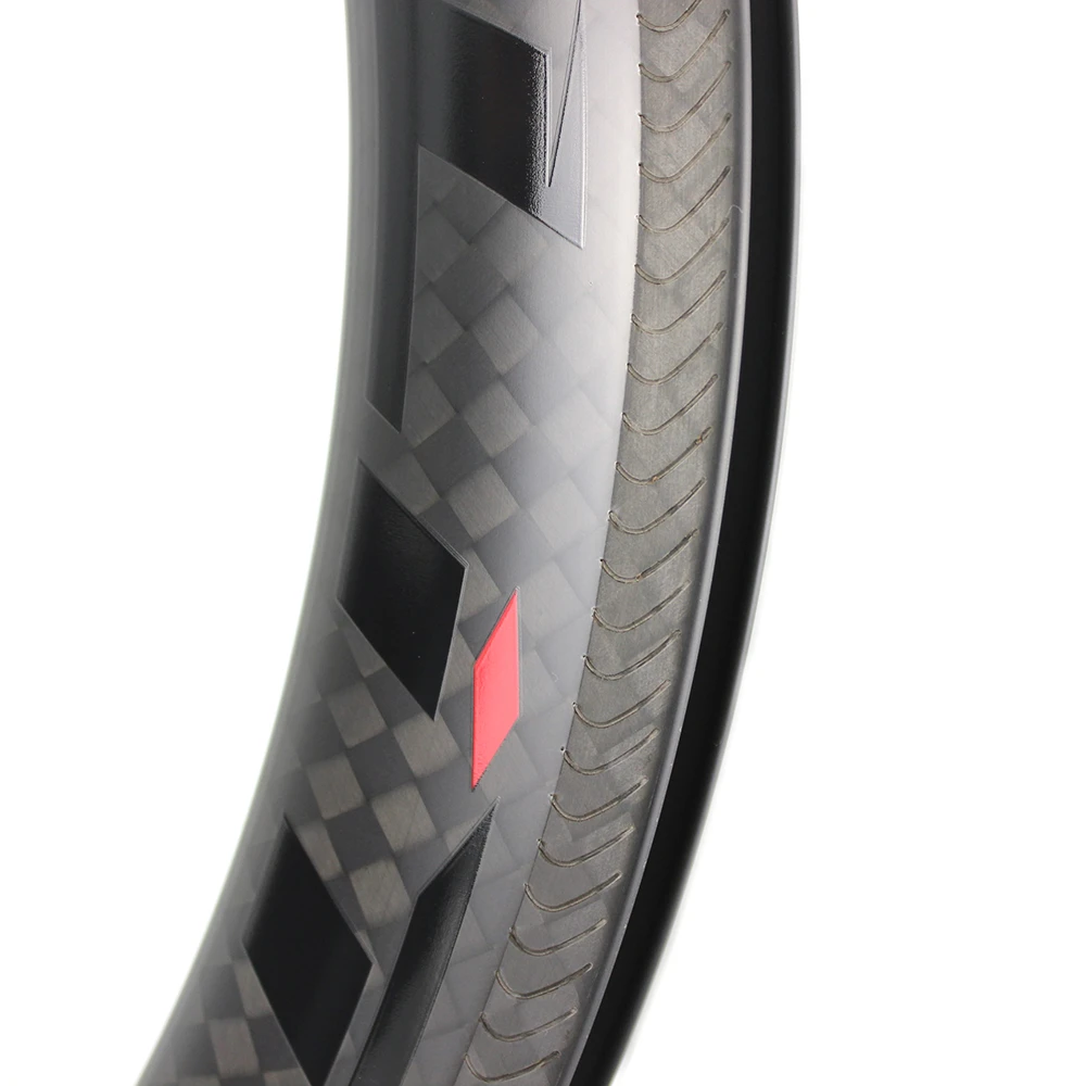 ELITEWHEELS 700c обод из углеродного волокна A1 Лазерная тормозная поверхность 60 мм 12 к