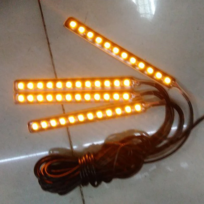 Интерьер автомобиля ног пол Декор атмосфера светильник светодиодный