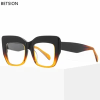 betsion fashion women cat eye eyeglass frames acetate full rim oversize myopia prescription eyeglasses