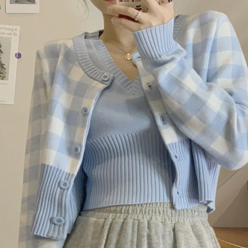 Женский вязаный кардиган новый весенний Милая Молодежная рубашка в стиле ретро