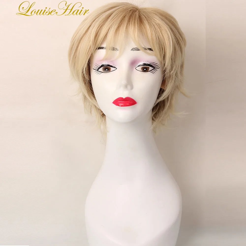 

Синтетические Короткие парики Louise Hair, стильные женские короткие светлые парики с челкой