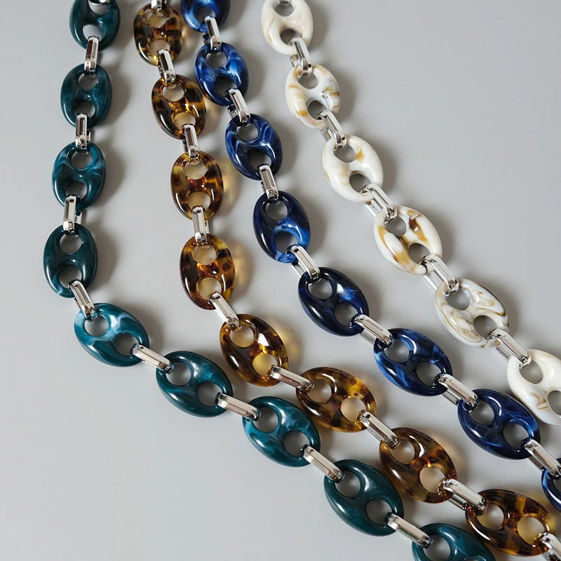 Леопардовый съемный клатч цепочка для сумок акриловая Женская Янтарная сумка на